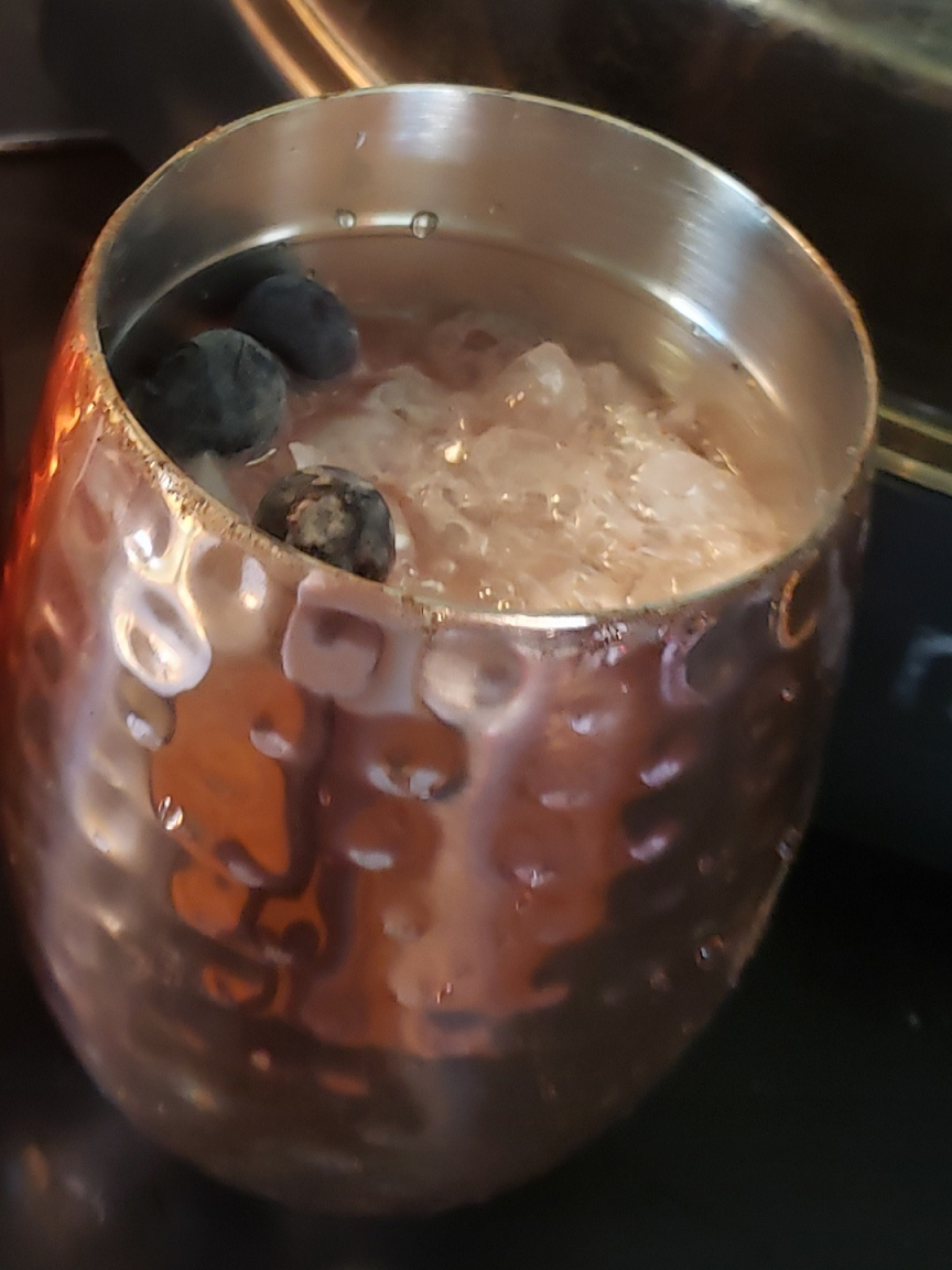 Crisp Blueberry Cucumber Moscow Mule